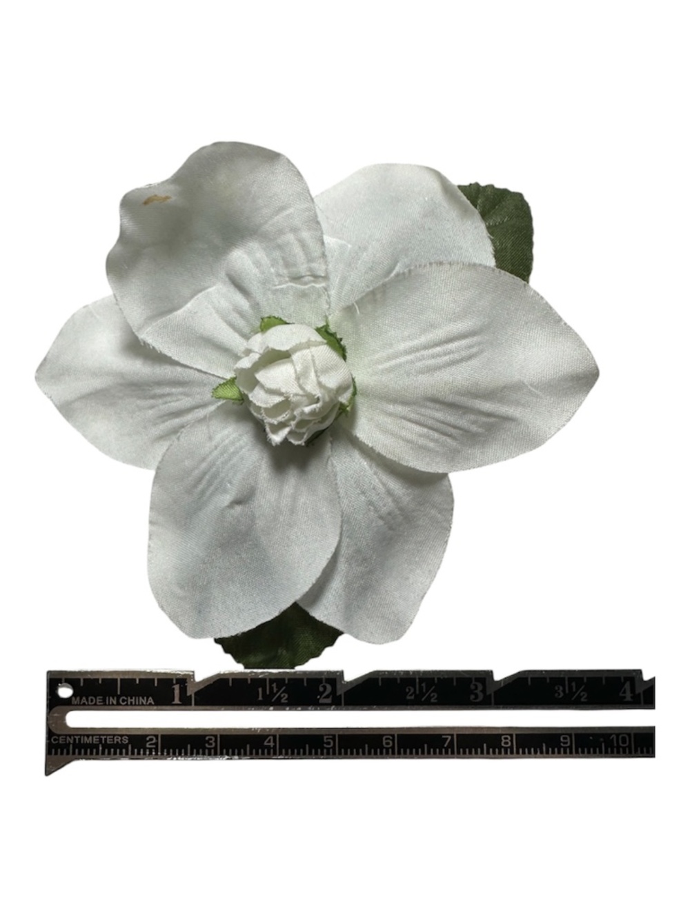 Vintage White Fabric Flower Brooch Romantic Floral Pin Corsage Style